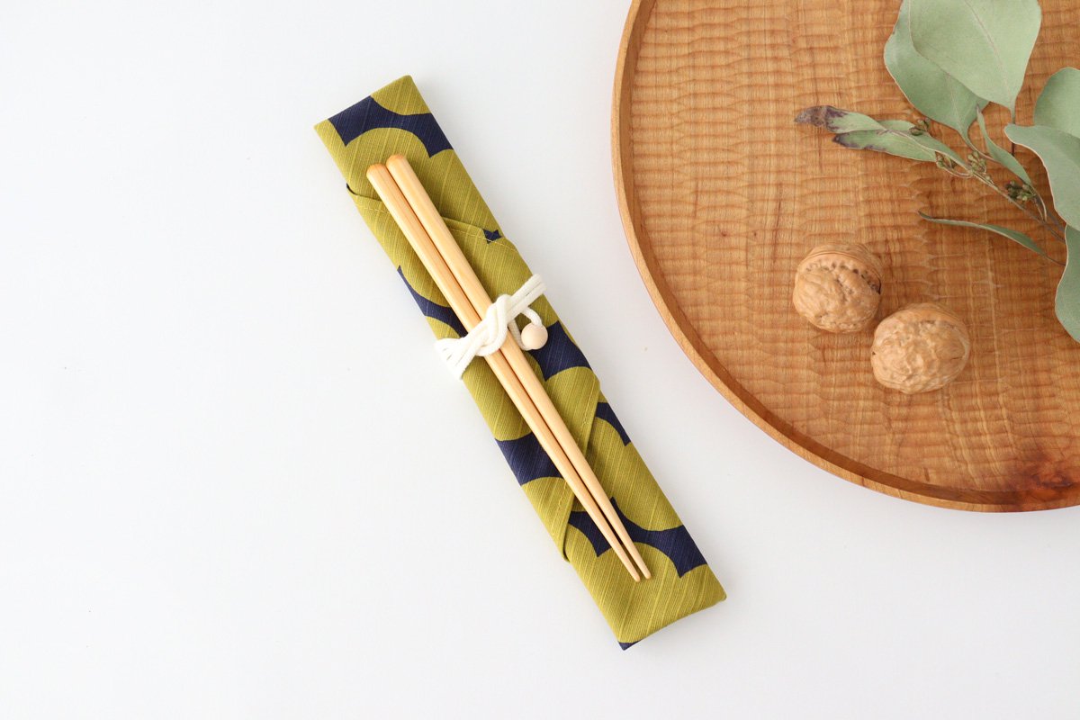Tsunoda Seibei Shoten Chopsticks Chopstick Bag Set Mizutama 18.0cm /7.08in