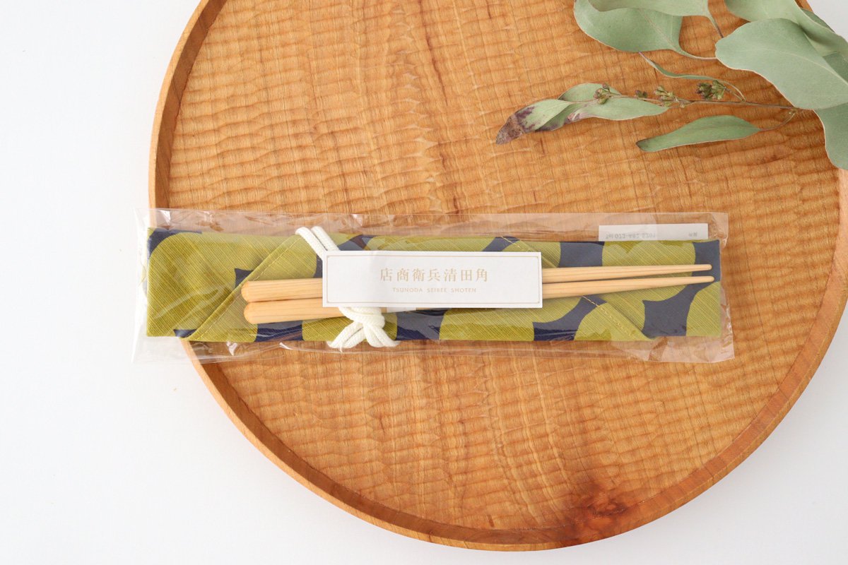 Tsunoda Seibei Shoten Chopsticks Chopstick Bag Set Mizutama 18.0cm /7.08in