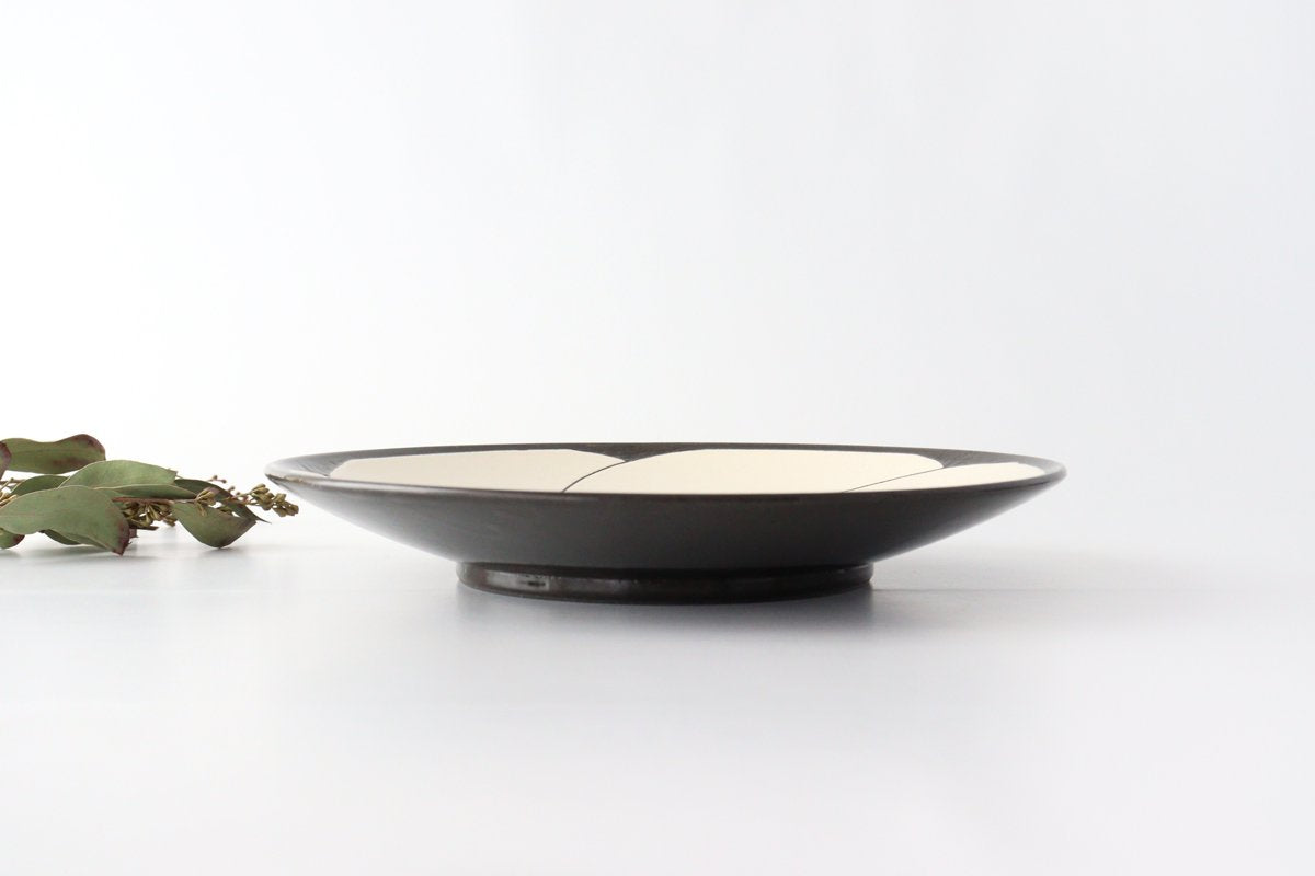 24cm/9.4in Plate Ceramic NEZIRI Plum Hasami Ware
