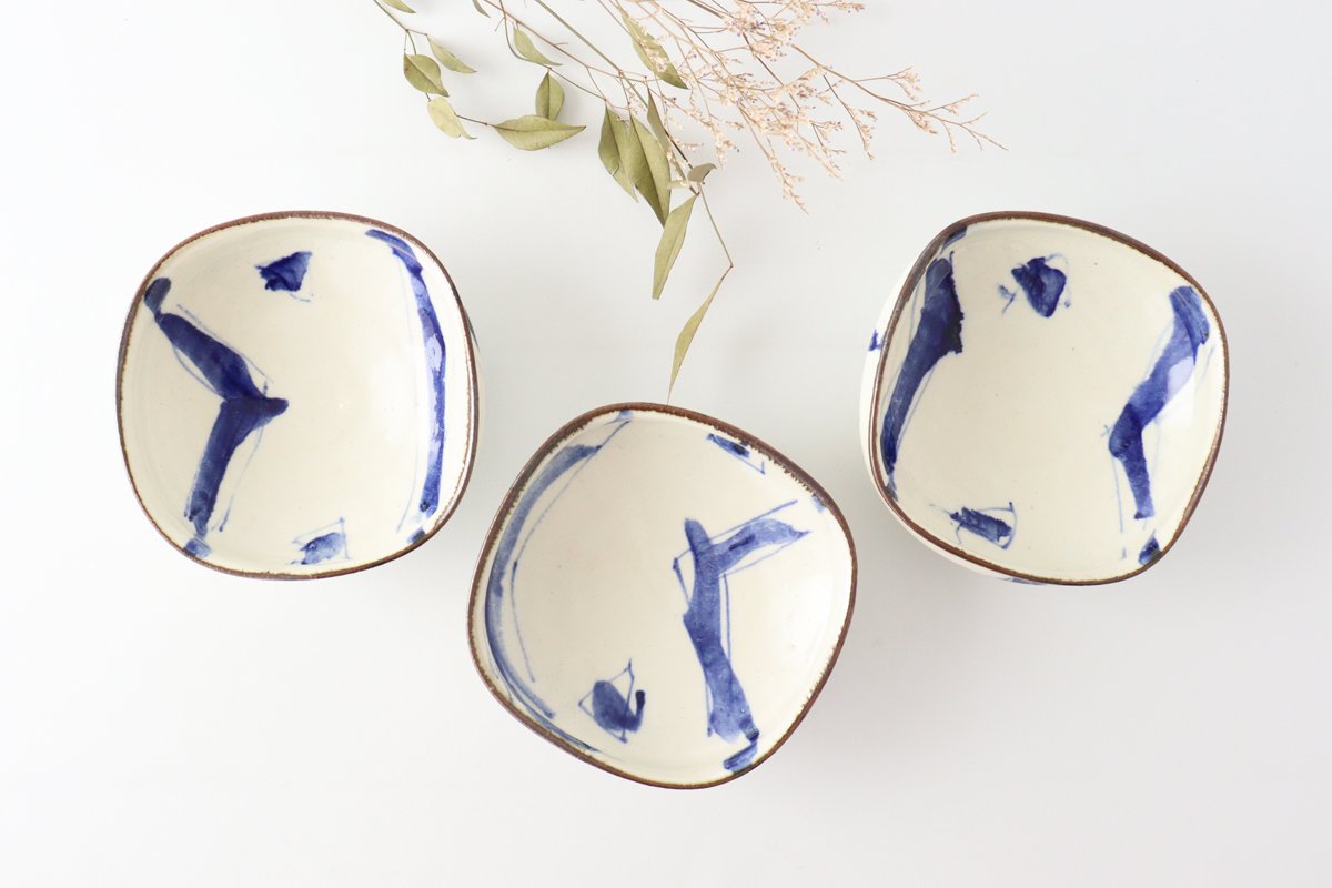 Minami Kiln Square Bowl Annanrakugki | Kobachi Mino Ware