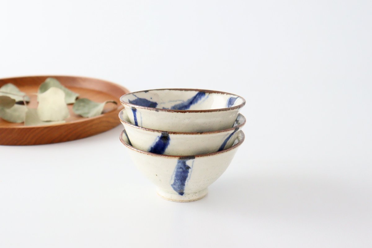 Minami Kiln Annanrakugaki Rice Bowl Gosu | Mino Ware