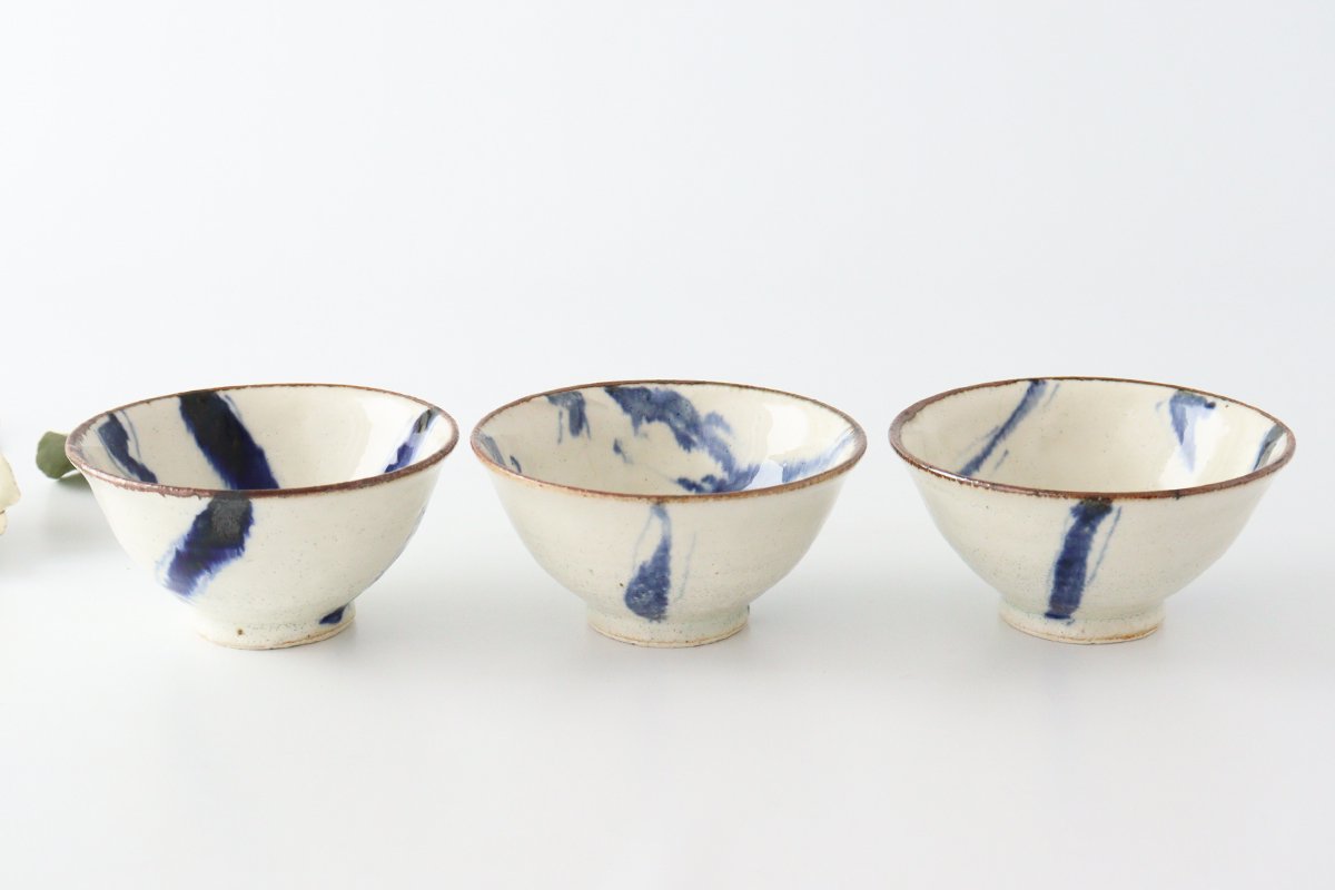 Minami Kiln Annanrakugaki Rice Bowl Gosu | Mino Ware