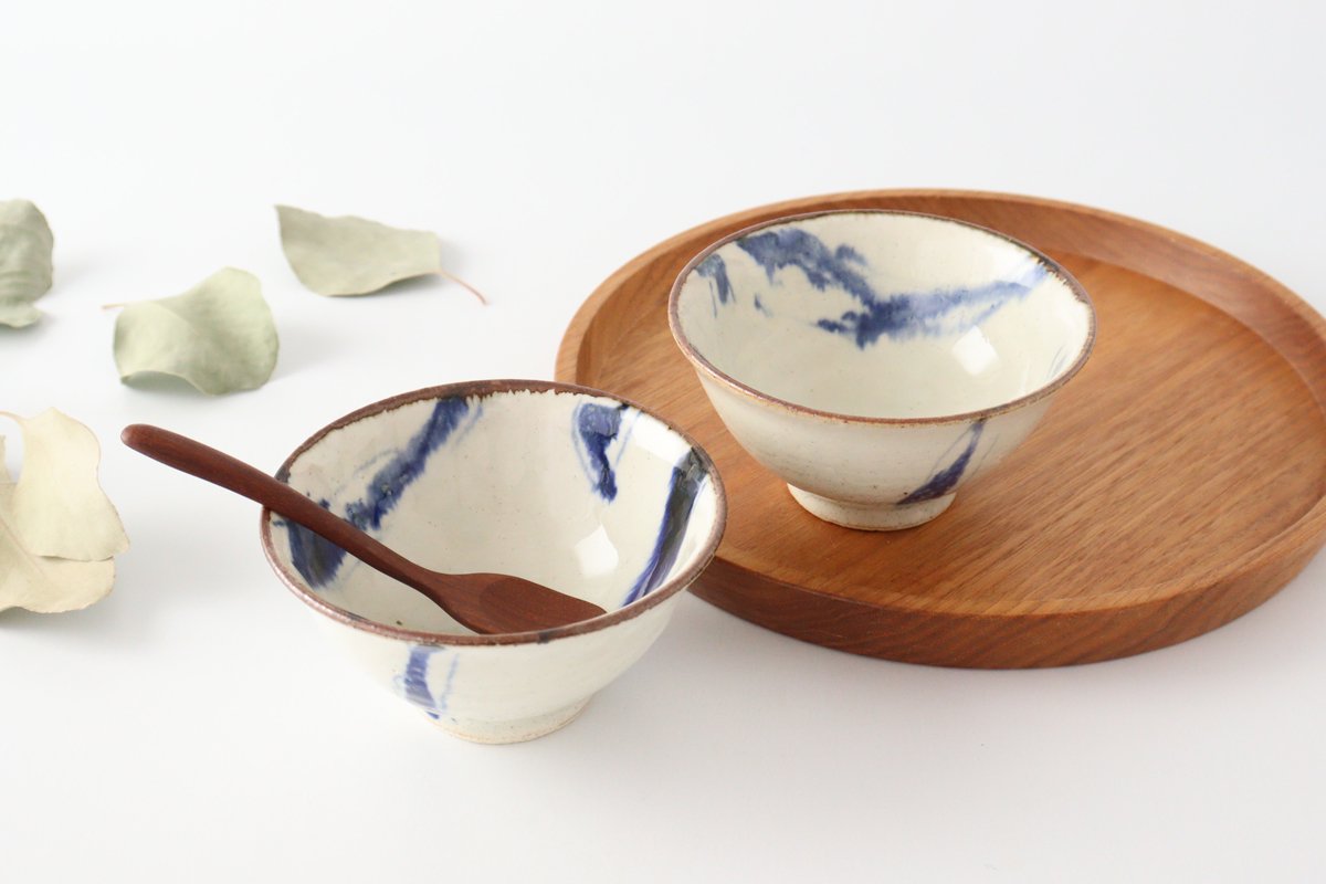 Minami Kiln Annanrakugaki Rice Bowl Gosu | Mino Ware