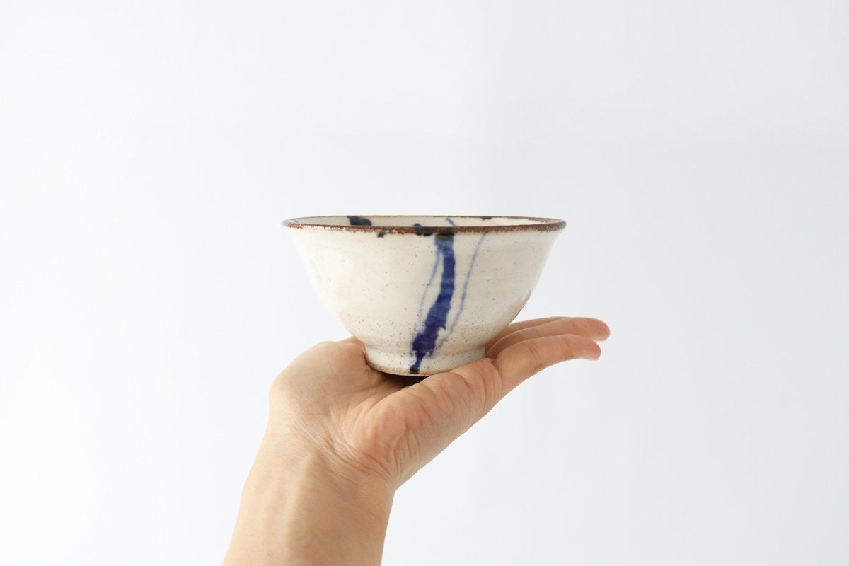 Minami Kiln Annanrakugaki Rice Bowl Gosu | Mino Ware
