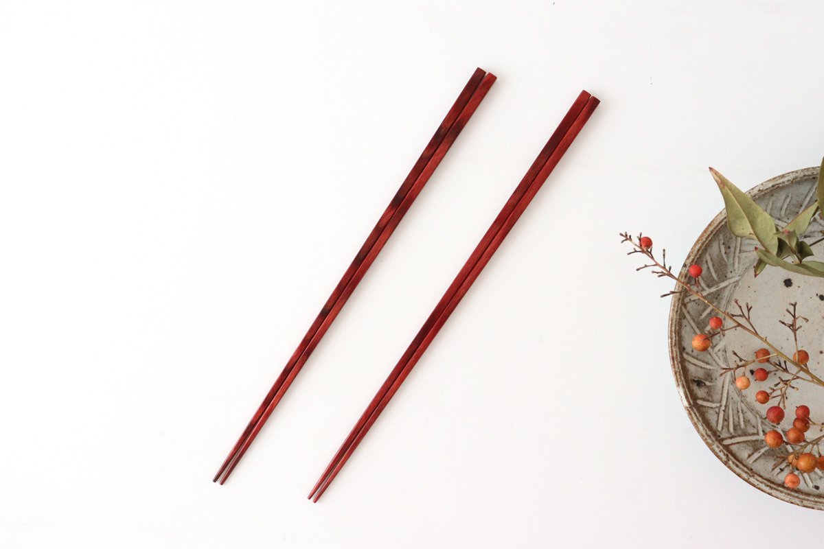 Extra Thin Chopsticks Red 23.5cm /9.25inch