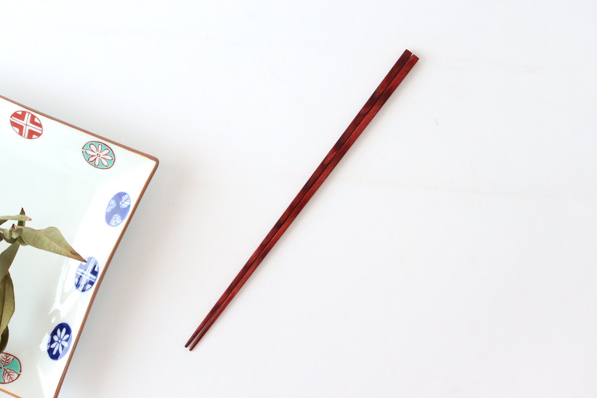 Extra Thin Chopsticks Red 23.5cm /9.25inch