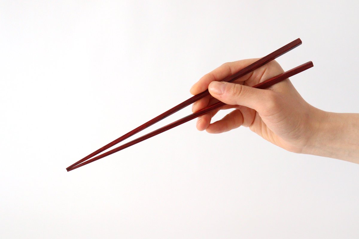 Extra Thin Chopsticks Red 23.5cm /9.25inch