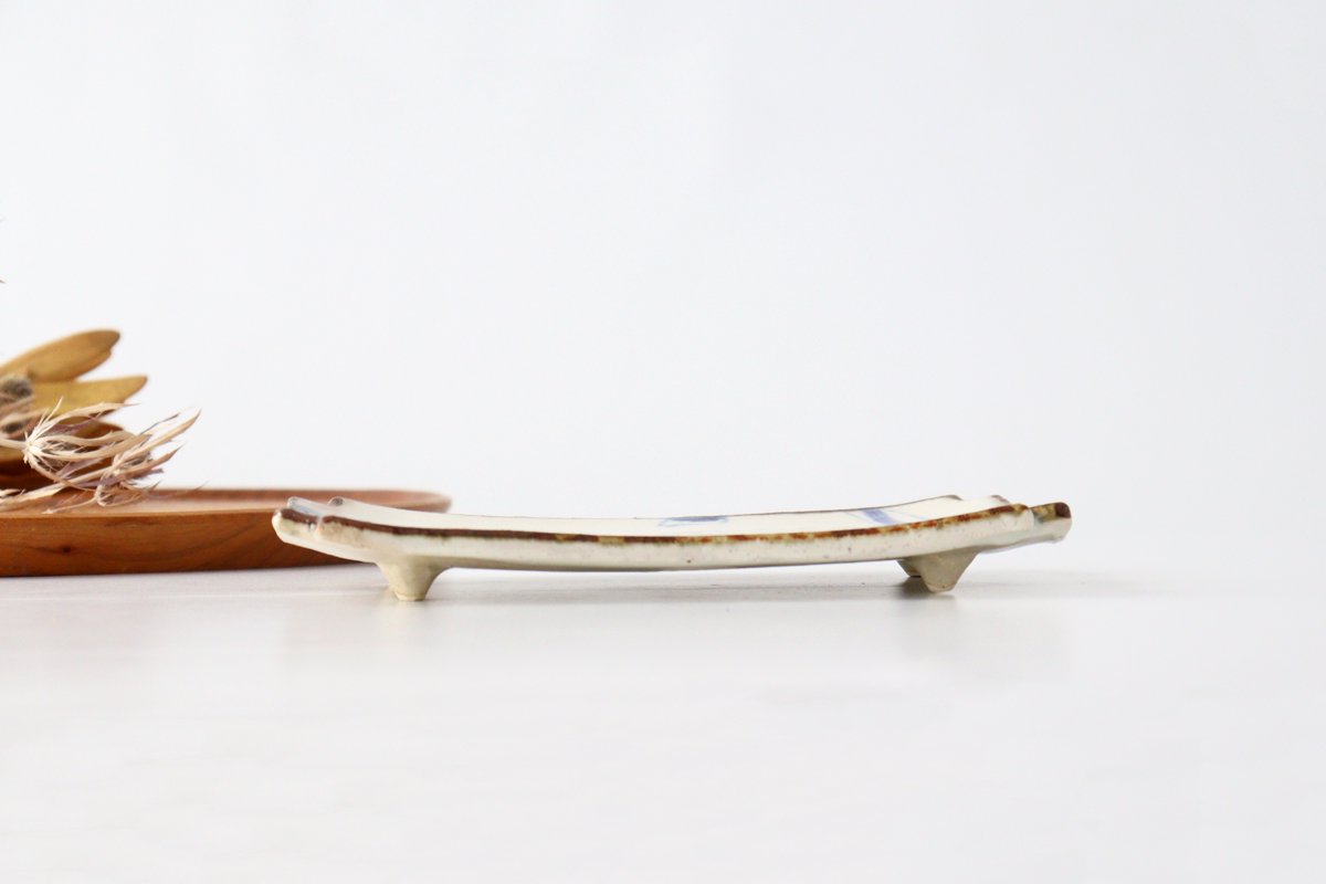 Minami Kiln Rectangle Plate Annanrakugaki | Sushi Plate Mino Ware
