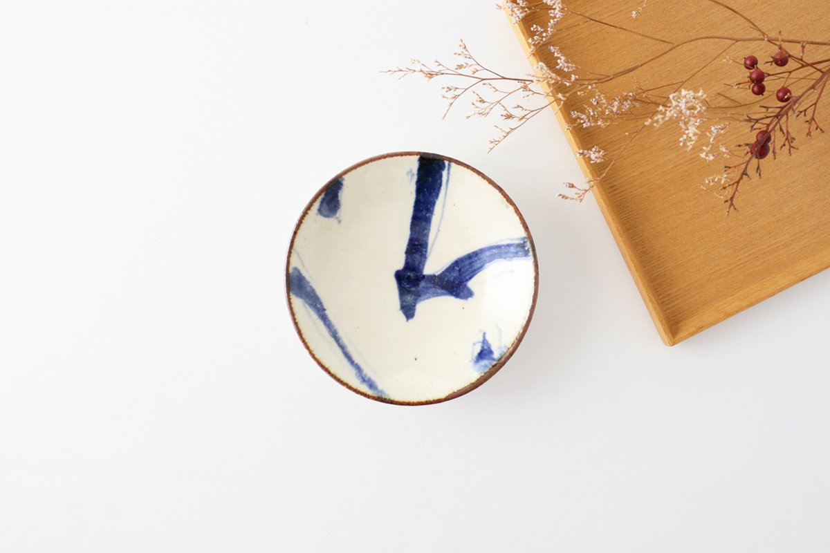 Minami Kiln Annanrakugaki Small Round Plate 12cm/4.7in | Mino Ware