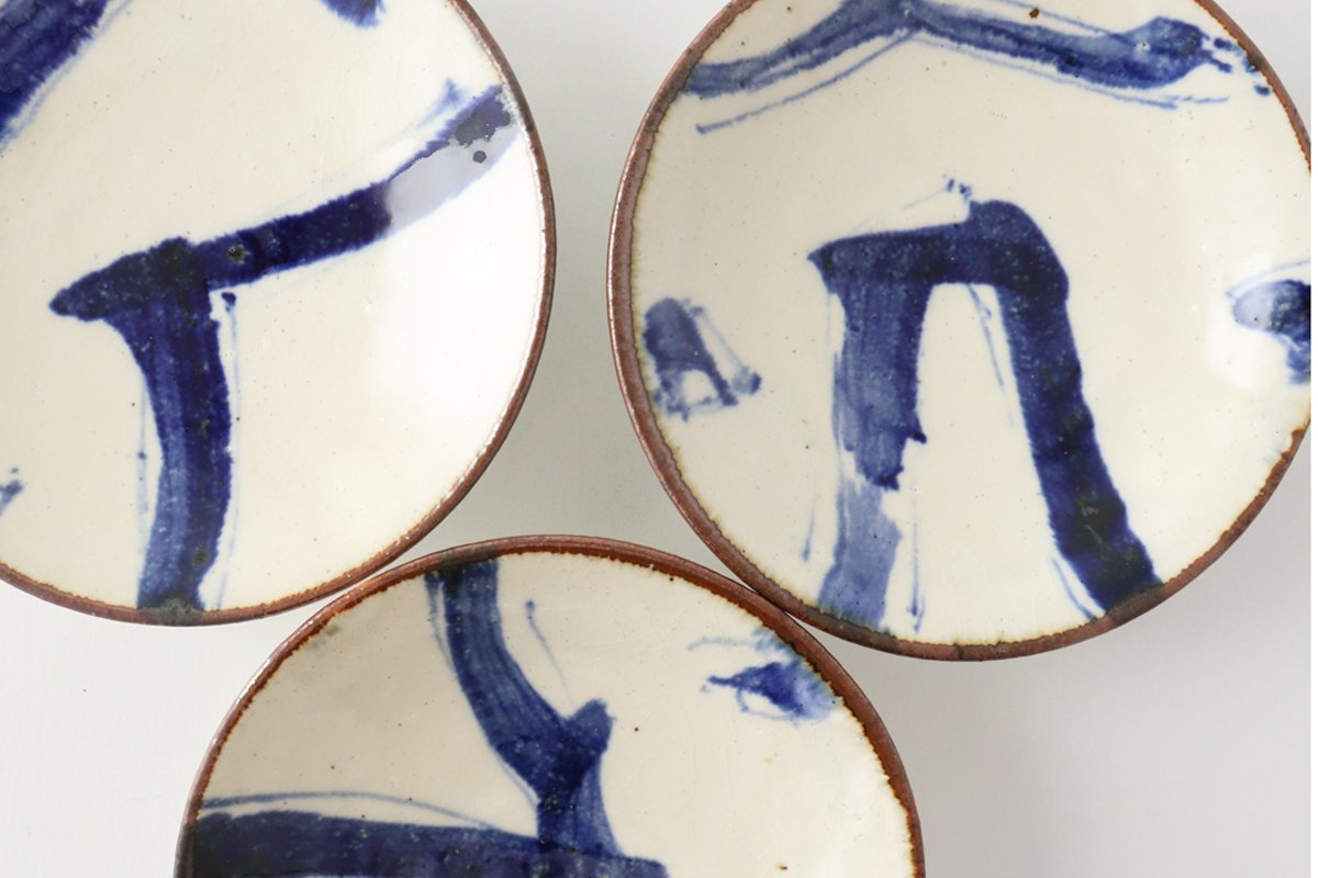 Minami Kiln Annanrakugaki Small Round Plate 12cm/4.7in | Mino Ware