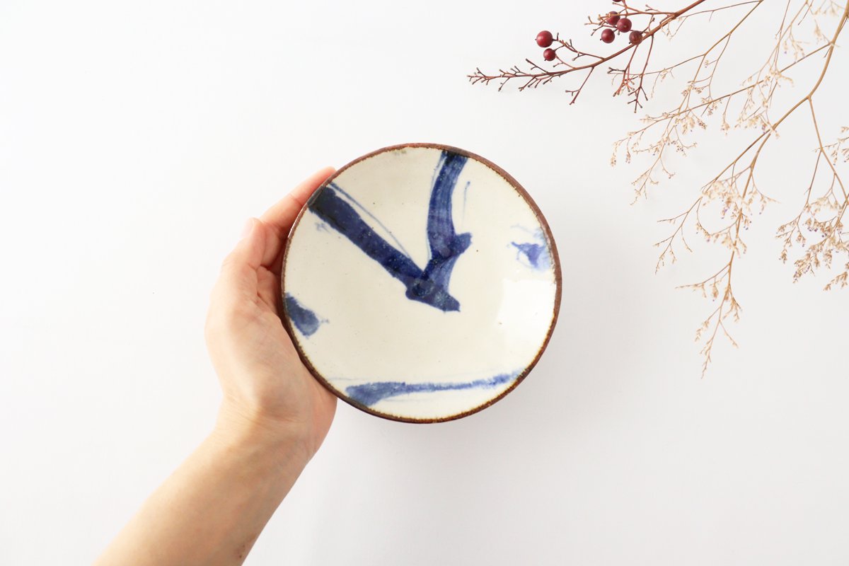 Minami Kiln Annanrakugaki Small Round Plate 12cm/4.7in | Mino Ware