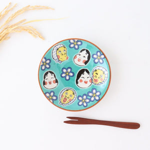 Seikou Kiln Small Plate Hyottoko Okame | Kutani Ware-TOP