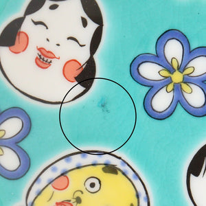 Seikou Kiln Small Plate Hyottoko Okame | Kutani Ware-Detail12