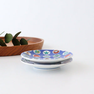 Seikou Kiln Sauce Plate Round Lucky Items Pattern | Kutani Ware-Detail2