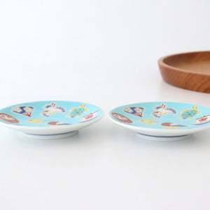Seikou Kiln Sauce Plate Luckey Charms Light Blue | Kutani Ware-Detail4