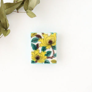 Seikou Kiln Colored Chopstick Rest Peony | Hashioki Kutani Ware-TOP