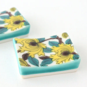 Seikou Kiln Colored Chopstick Rest Peony | Hashioki Kutani Ware-Detail7