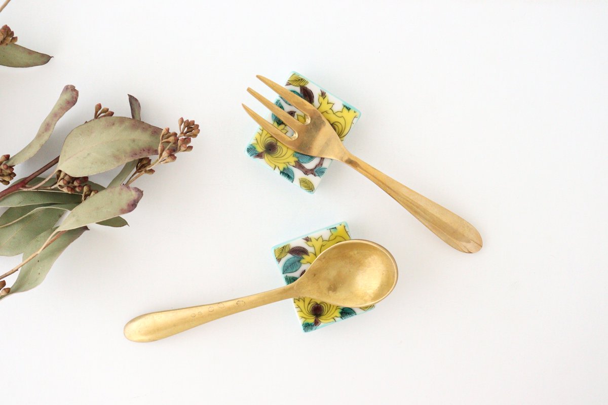 Seikou Kiln Colored Chopstick Rest Peony | Hashioki Kutani Ware