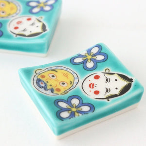 Seikou Kiln Colored Chopstick Rest Hyottoko Okame | Hashioki Kutani Ware-Detail7