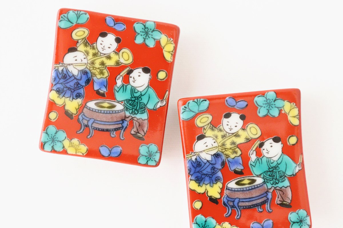 Seikou Kiln Colored Chopstick Rest Karako | Hashioki Kutani Ware