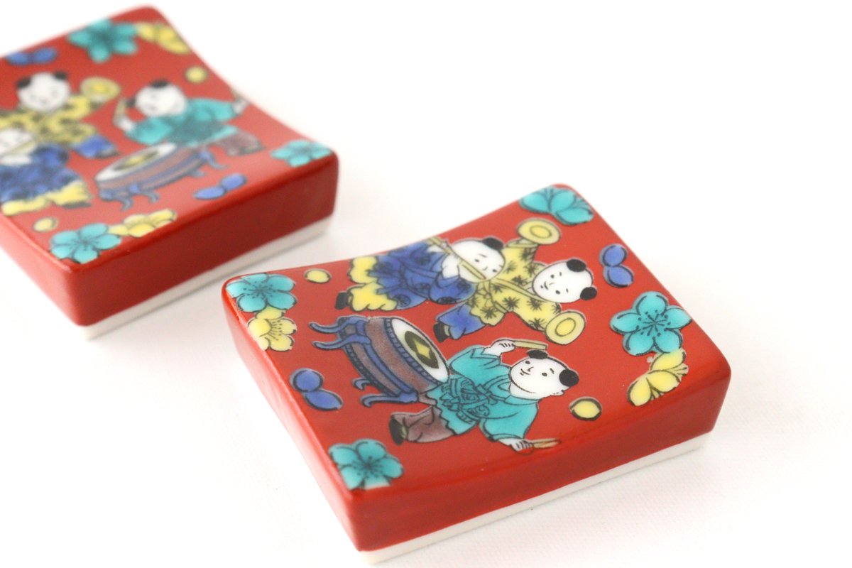 Seikou Kiln Colored Chopstick Rest Karako | Hashioki Kutani Ware-Detail7