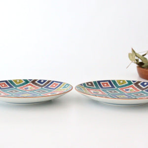 Seikou kiln Round Plate Old Kutani Colored Picture Pavement Pattern| Kutani Ware-Detail4