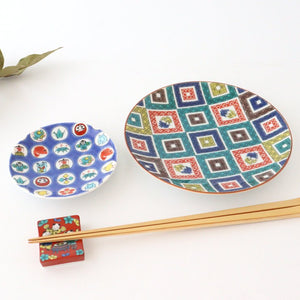 Seikou kiln Round Plate Old Kutani Colored Picture Pavement Pattern| Kutani Ware-Detail5