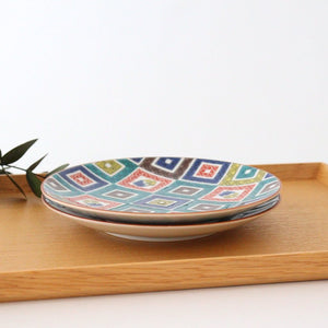 Seikou kiln Round Plate Old Kutani Colored Picture Pavement Pattern| Kutani Ware-Detail10