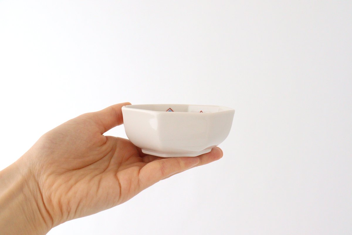 Ginshu Kiln Octagonal Small Colored Bowl | Kobachi Kutani Ware