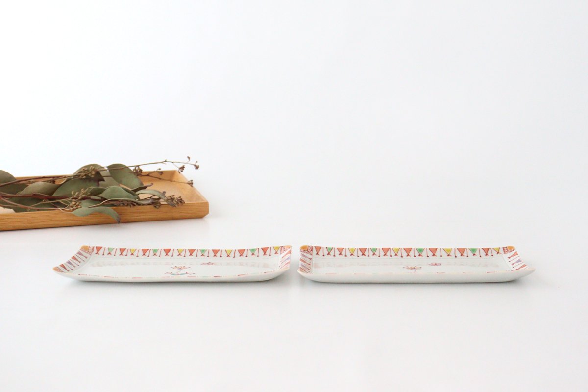 Ginshu Kiln Tatara Rectangle Plate Yellow Flower |Sushi Plate Kutani Ware-Detail4