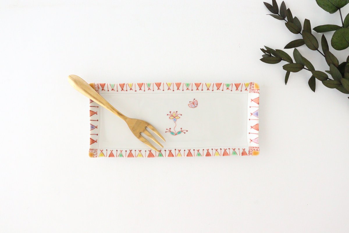 Ginshu Kiln Tatara Rectangle Plate Yellow Flower |Sushi Plate Kutani Ware-Detail7