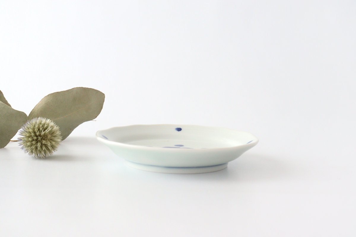 Round Sauce Plate Blue Peony 10.5cm/4.1in | Arita Ware