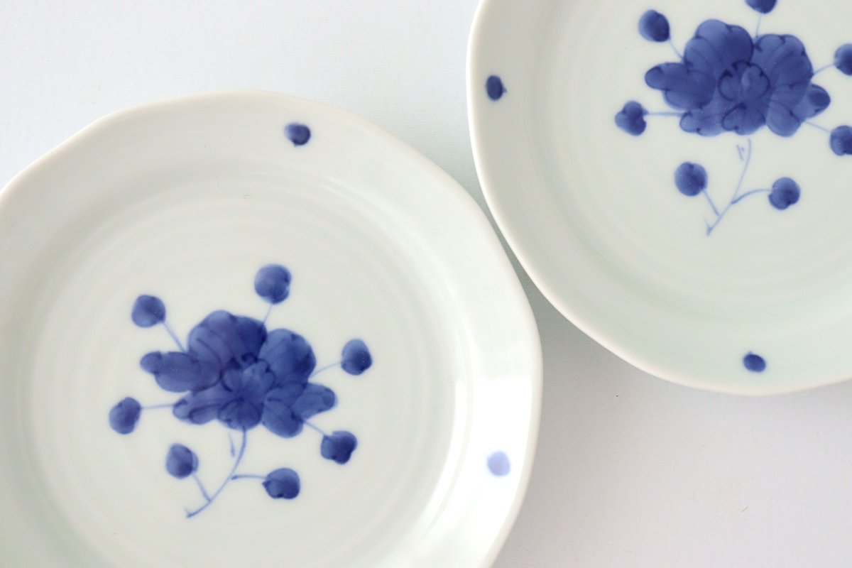 Round Sauce Plate Blue Peony 10.5cm/4.1in | Arita Ware