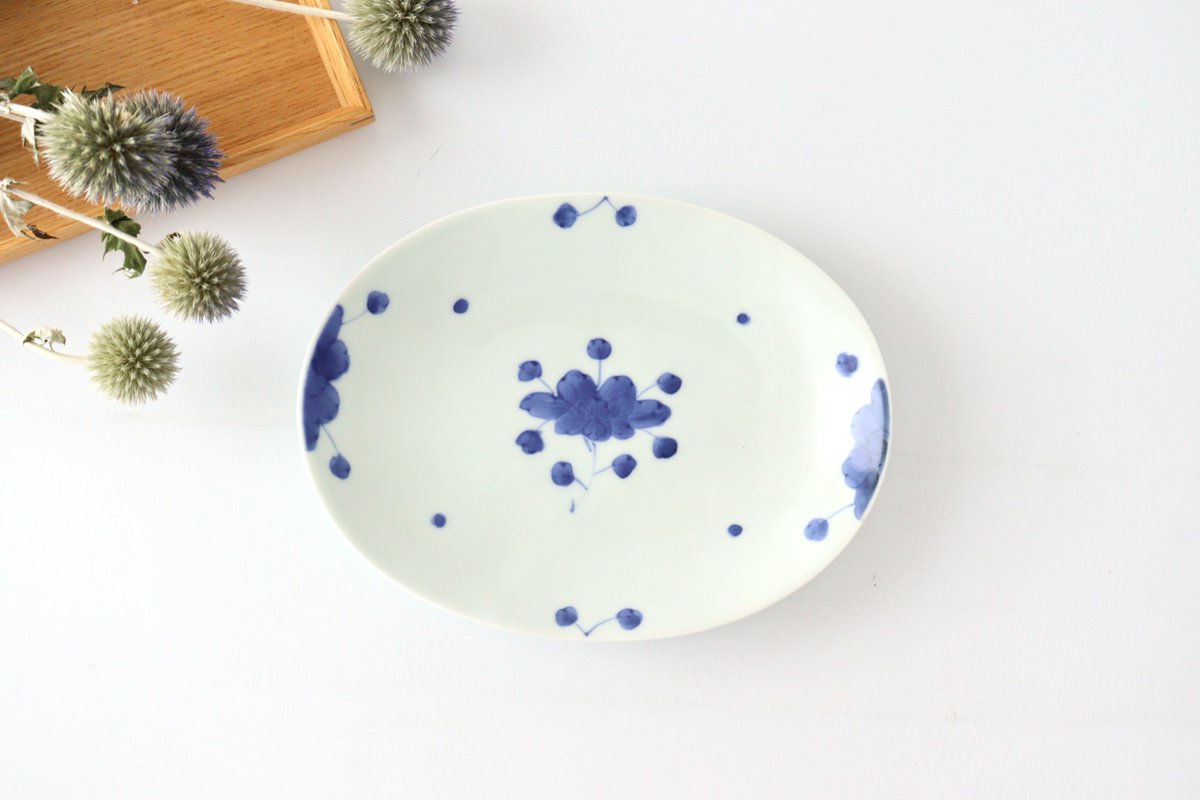 Oval Plate Peonies Medium | Arita Ware