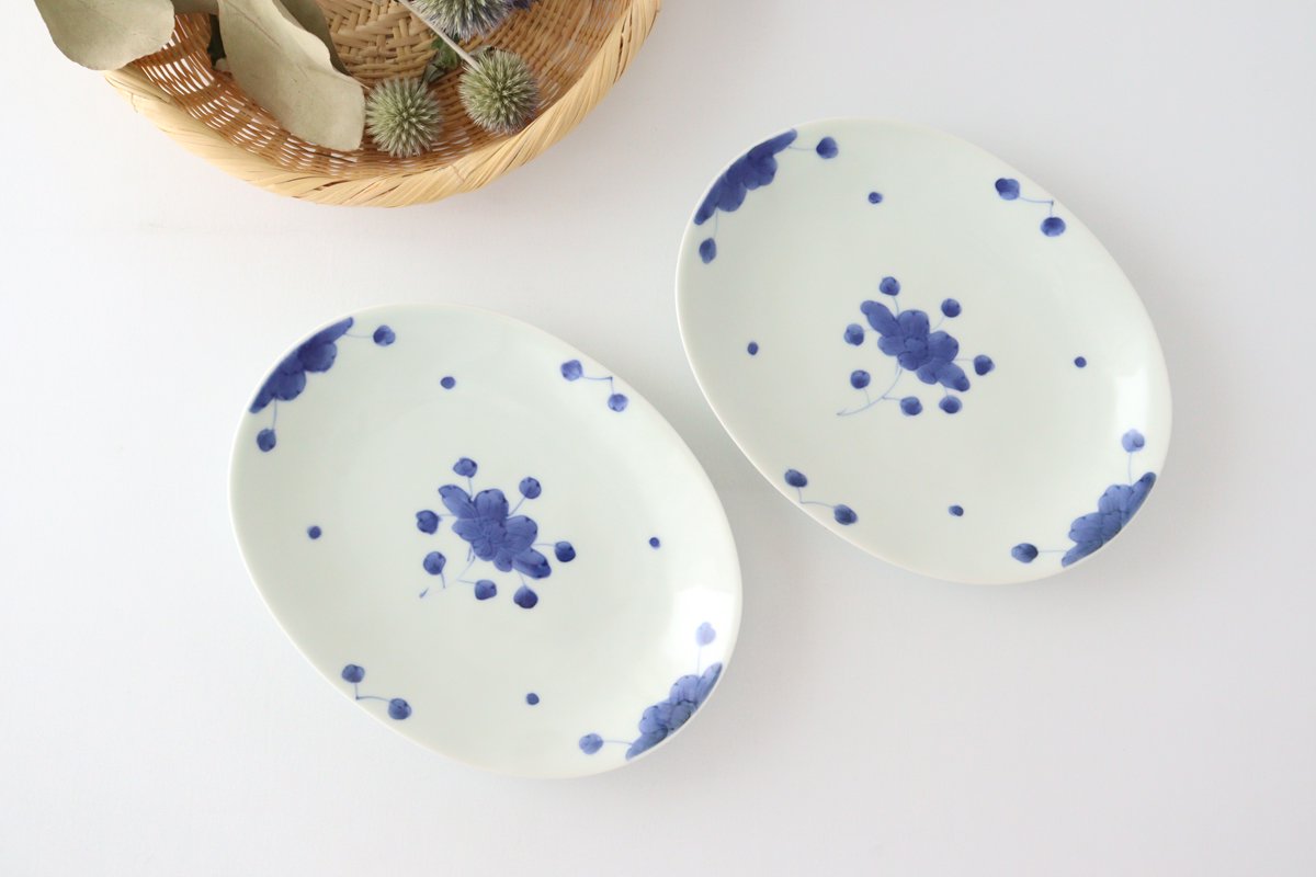 Oval Plate Peonies Medium | Arita Ware