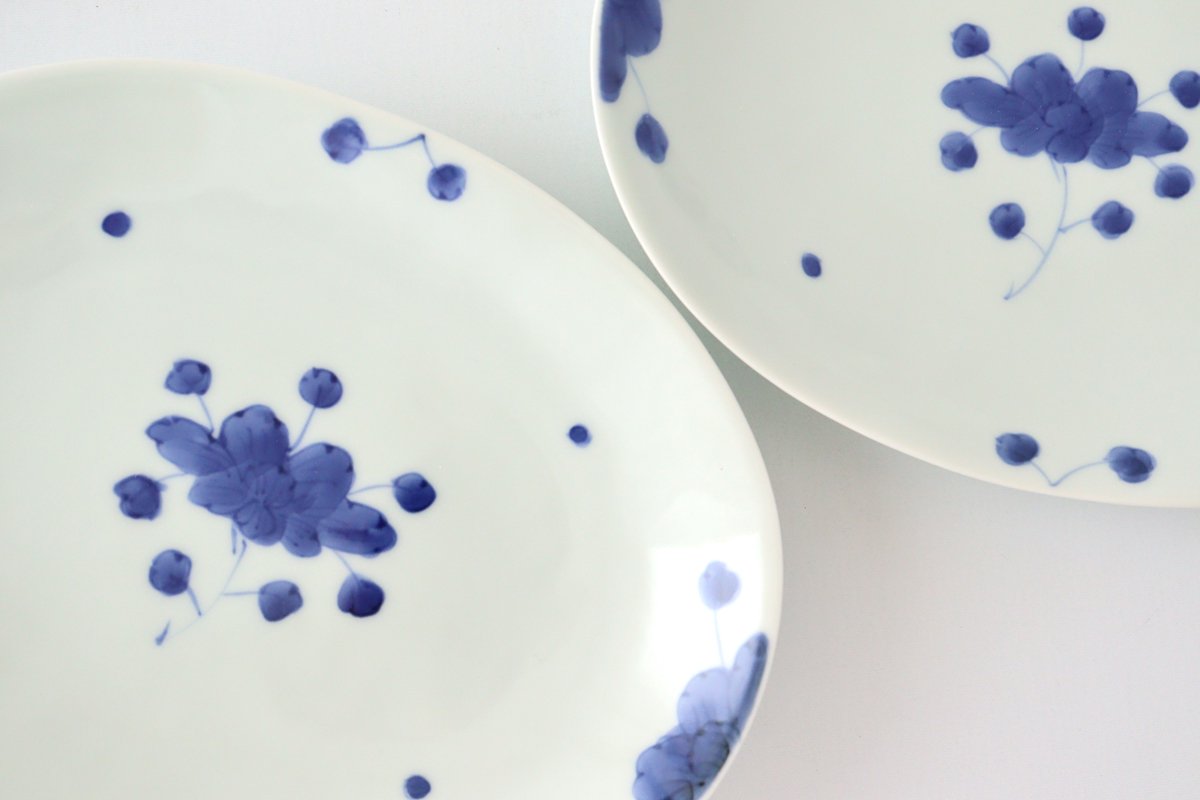 Oval Plate Peonies Medium | Arita Ware