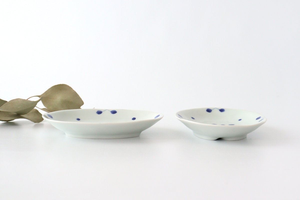 Oval Small Plate Blue Peony| Arita Ware