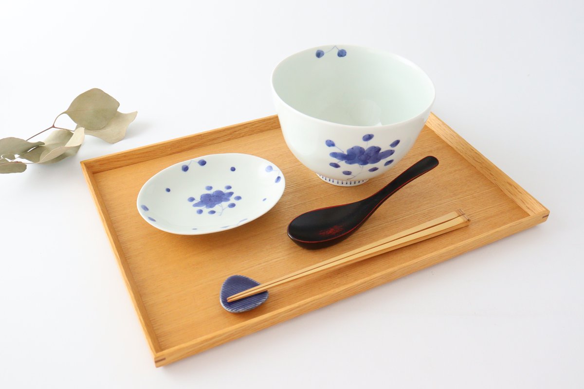 Oval Small Plate Blue Peony| Arita Ware