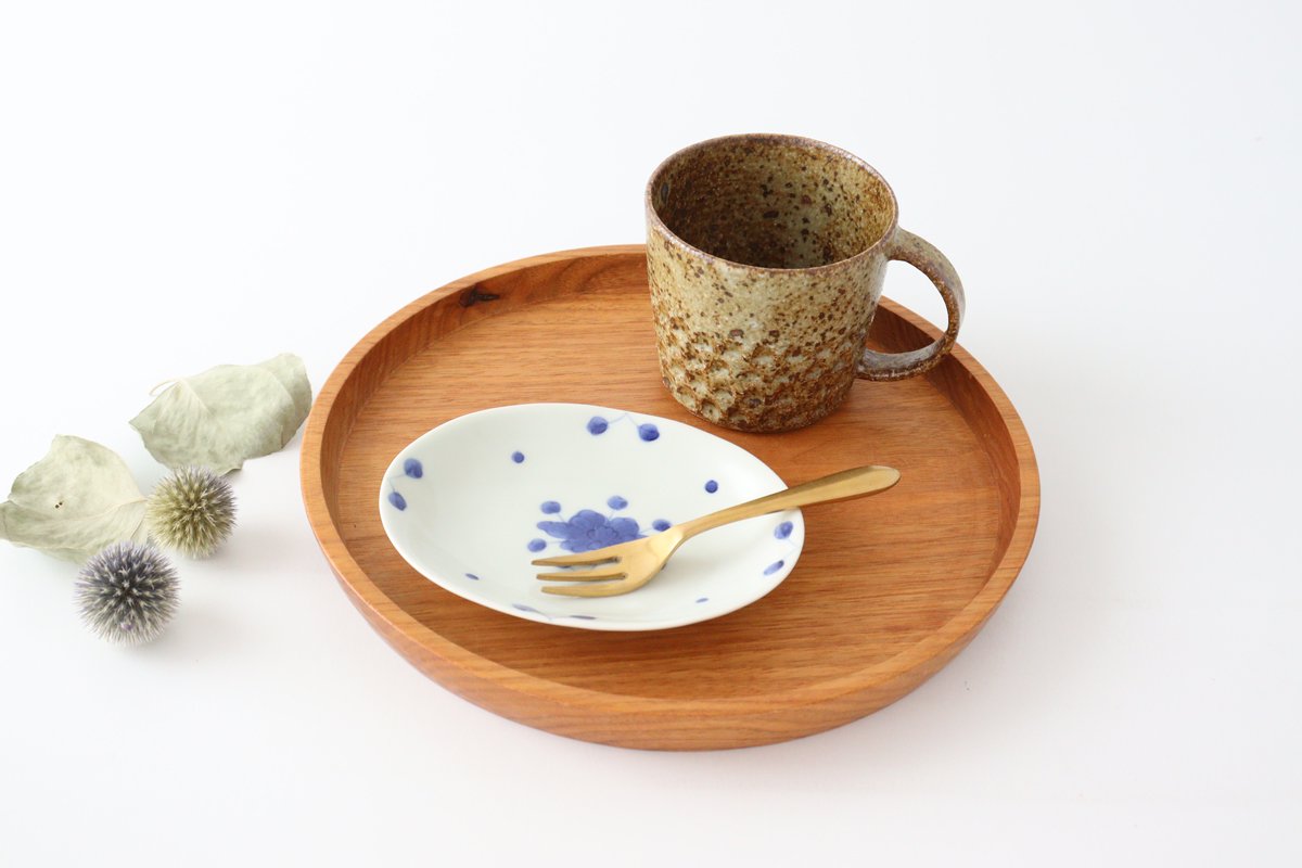 Oval Small Plate Blue Peony| Arita Ware