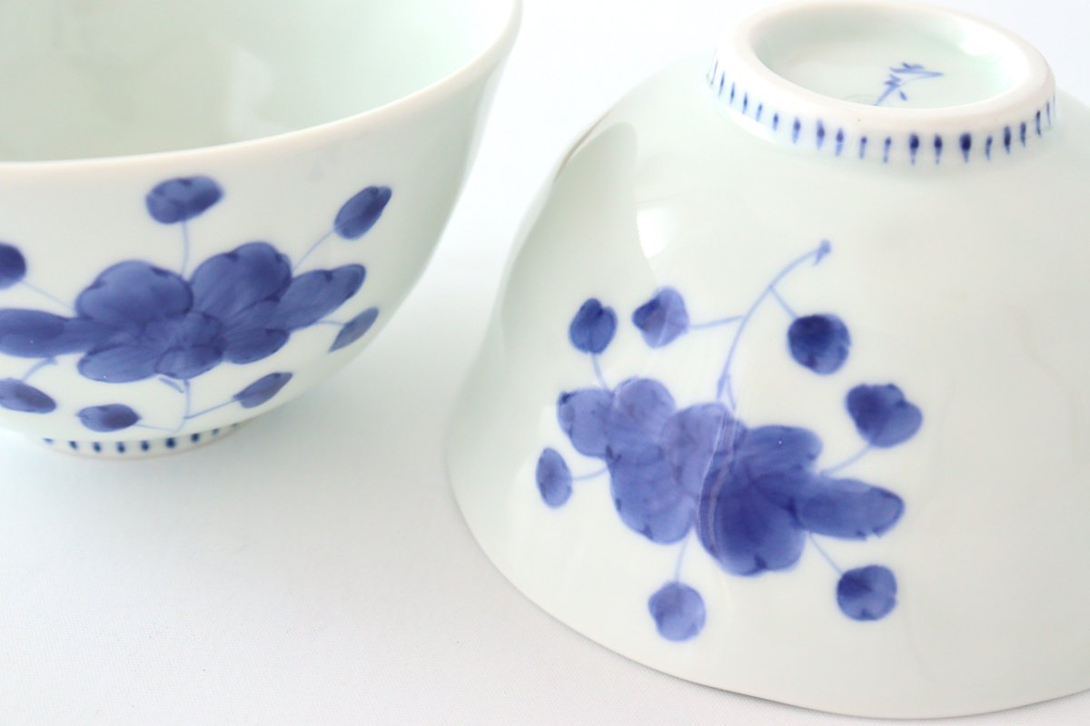 Large Rice Bow Peonies | Arita Ware