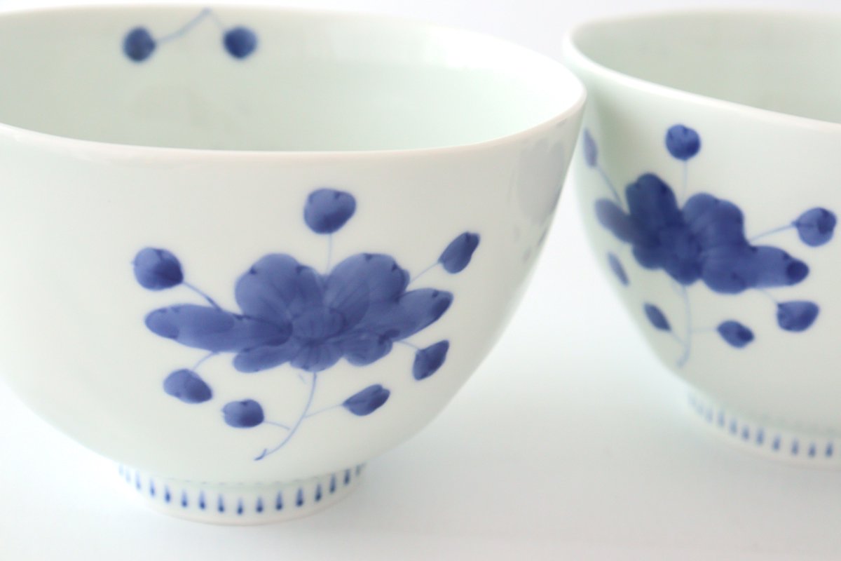 Round Noodle Bowl Peonies | Arita Ware