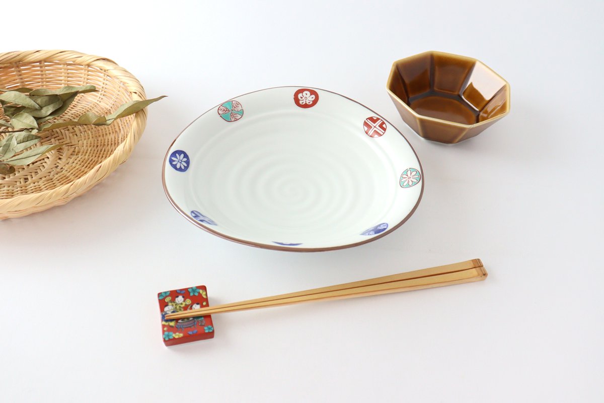 Oval Deep Plate Round Pattern 19.5cm/7.7in | Arita Ware