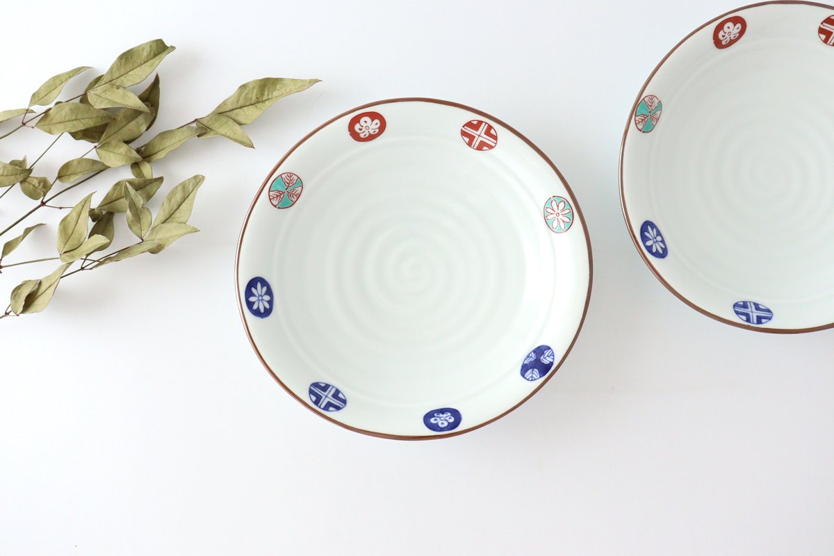 Oval Deep Plate Round Pattern 19.5cm/7.7in | Arita Ware