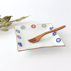 Squre Plate Round Pattern 16.5㎝/6.49in | Sushi Plate Arita Ware-Detail2