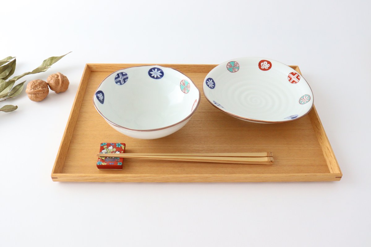 Oval Bowl Round Pattern | Serving Bowl Arita Ware
