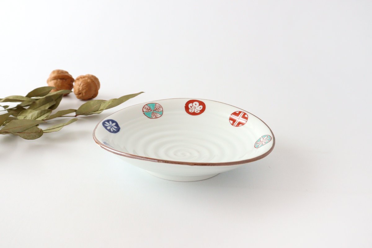 Oval Deep Plate Round Pattern | Arita Ware