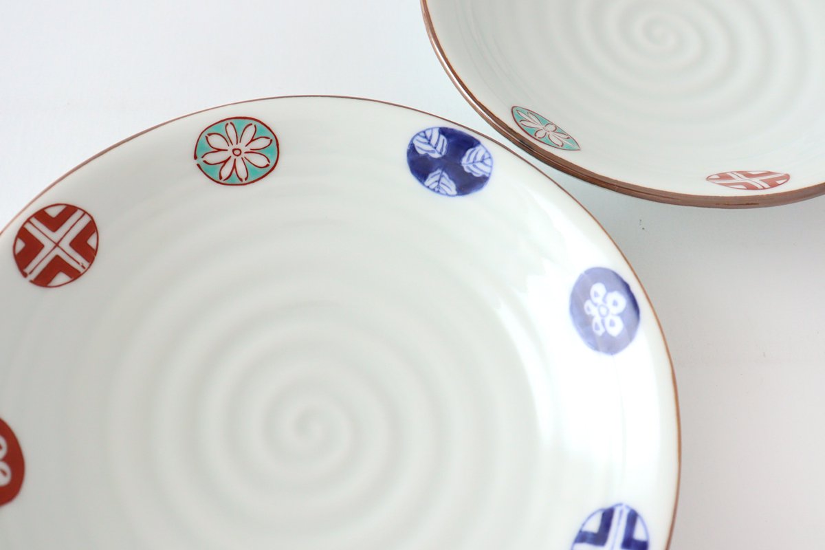 Oval Deep Plate Round Pattern | Arita Ware
