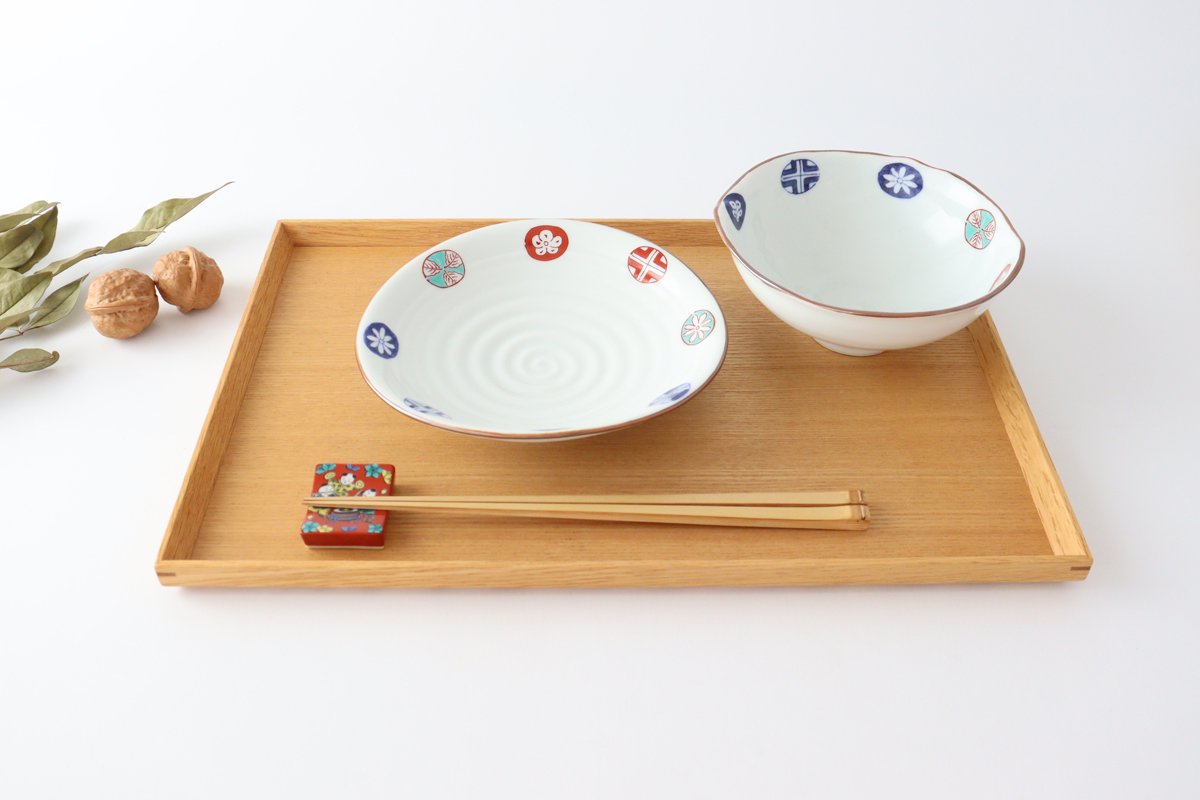 Oval Deep Plate Round Pattern | Arita Ware