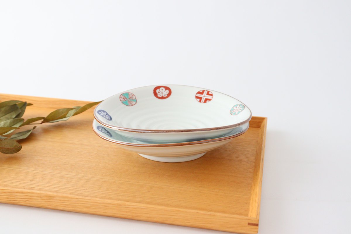 Oval Deep Plate Round Pattern | Arita Ware