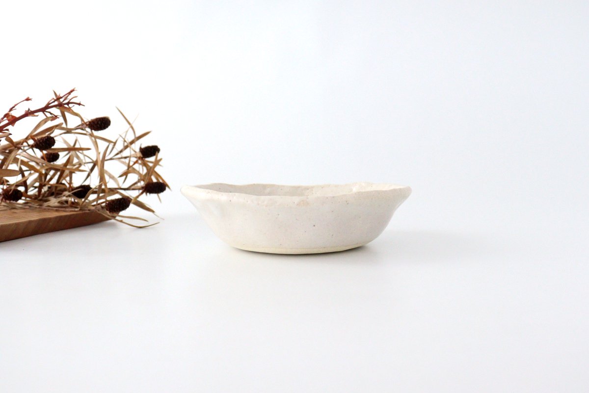 Kitagama Kasen Hiroshige Kato Small Bowl White Flower | Kobachi Seto Ware